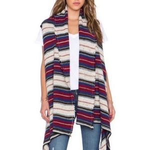 Sam Edelman Elise Sweater Vest Stripe Drape Small